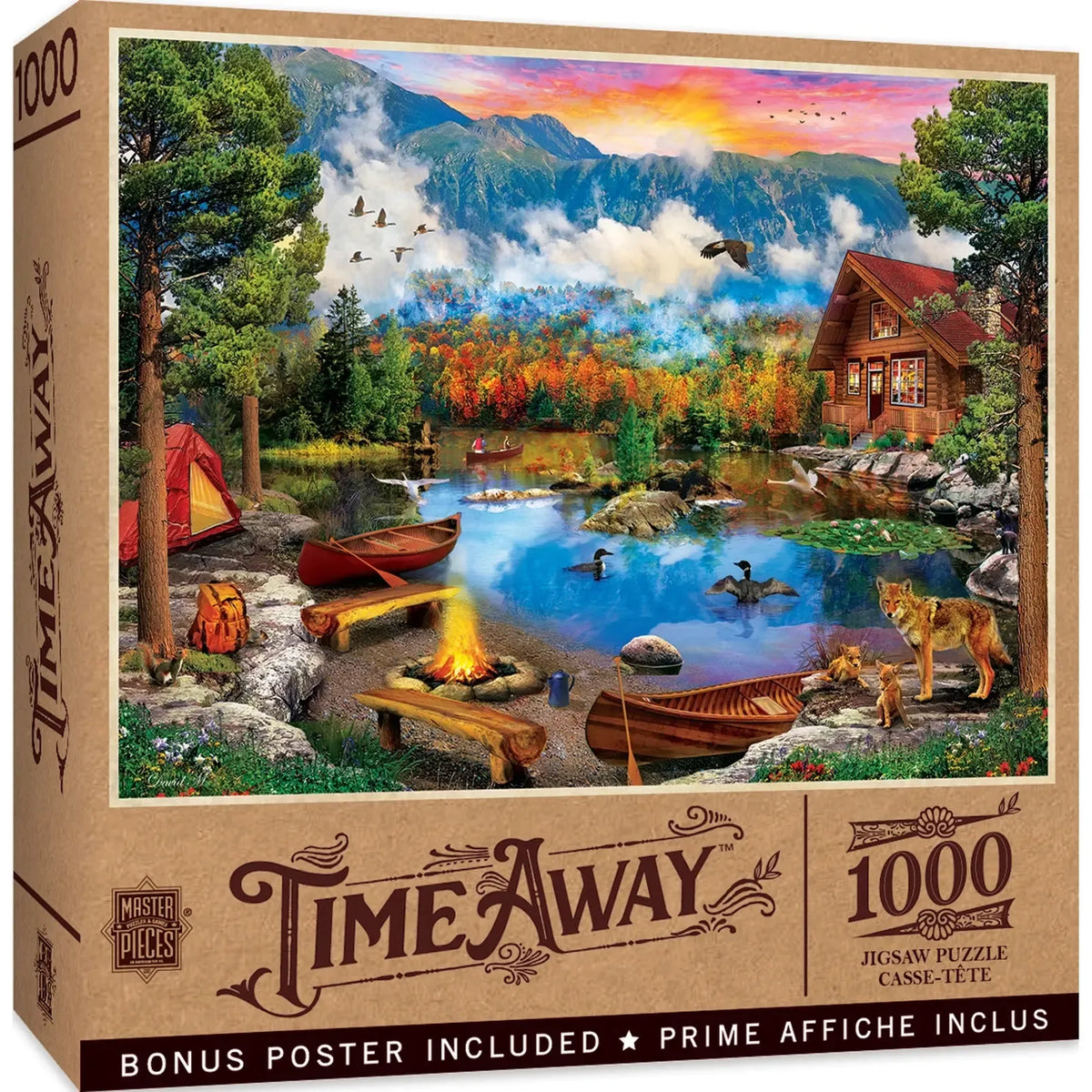 Sunset Canoe Time Away 1000 Piece Jigsaw Puzzle MasterPieces