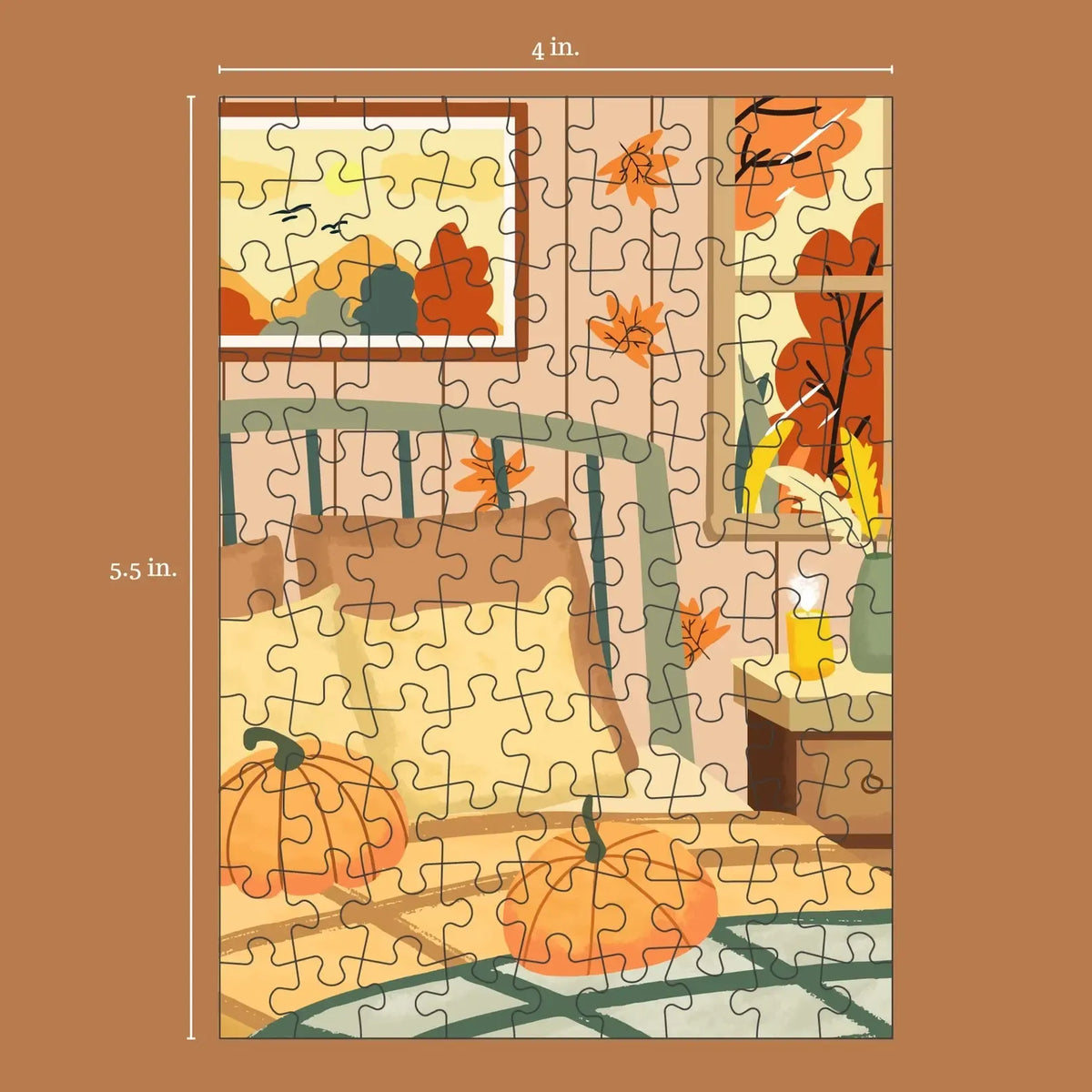 Cozy Fall 99 Piece Mini Jigsaw Puzzle Puzzledly