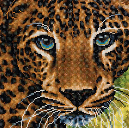 Leopard Crystal Art Framed Canvas Kit Craft Buddy