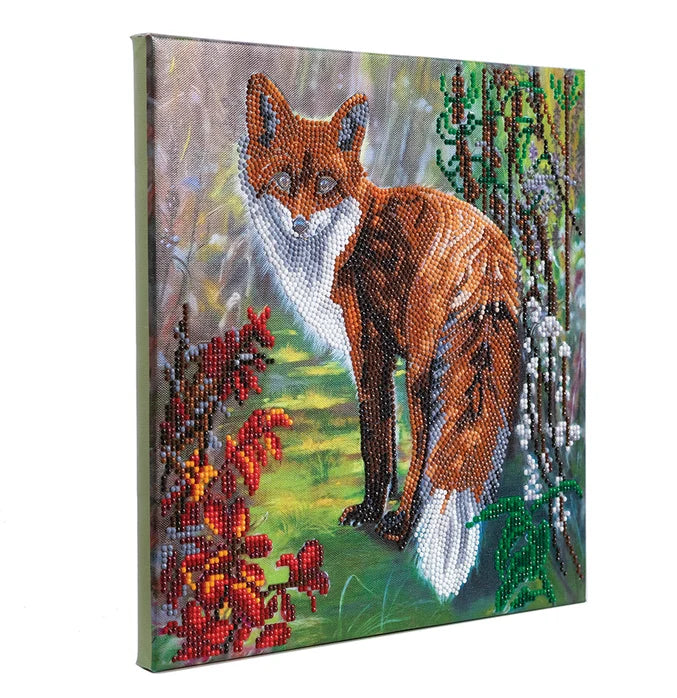 Autumn Fox Crystal Art Framed Canvas Kit Craft Buddy