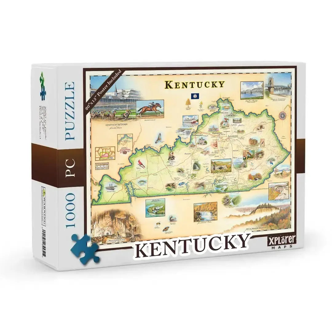 Kentucky 1000 Piece Jigsaw Puzzle Xplorer Maps