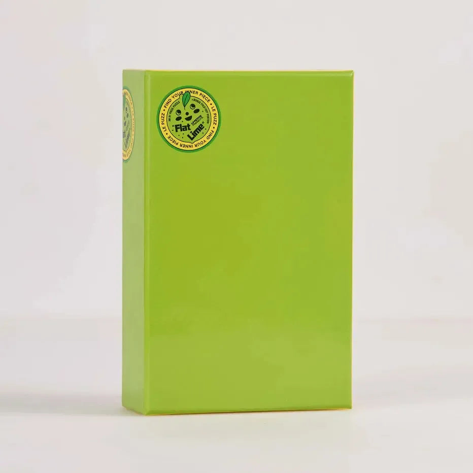 Flat Lime 81 Piece Round Jigsaw Puzzle Le Puzz