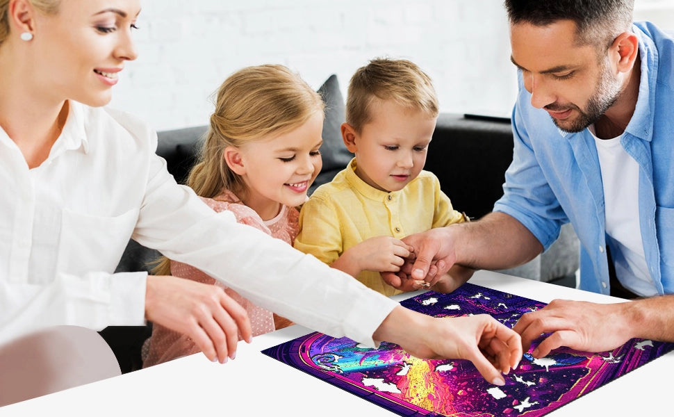 Cosmic Collision 300 Piece Wooden Jigsaw Puzzle Trippy