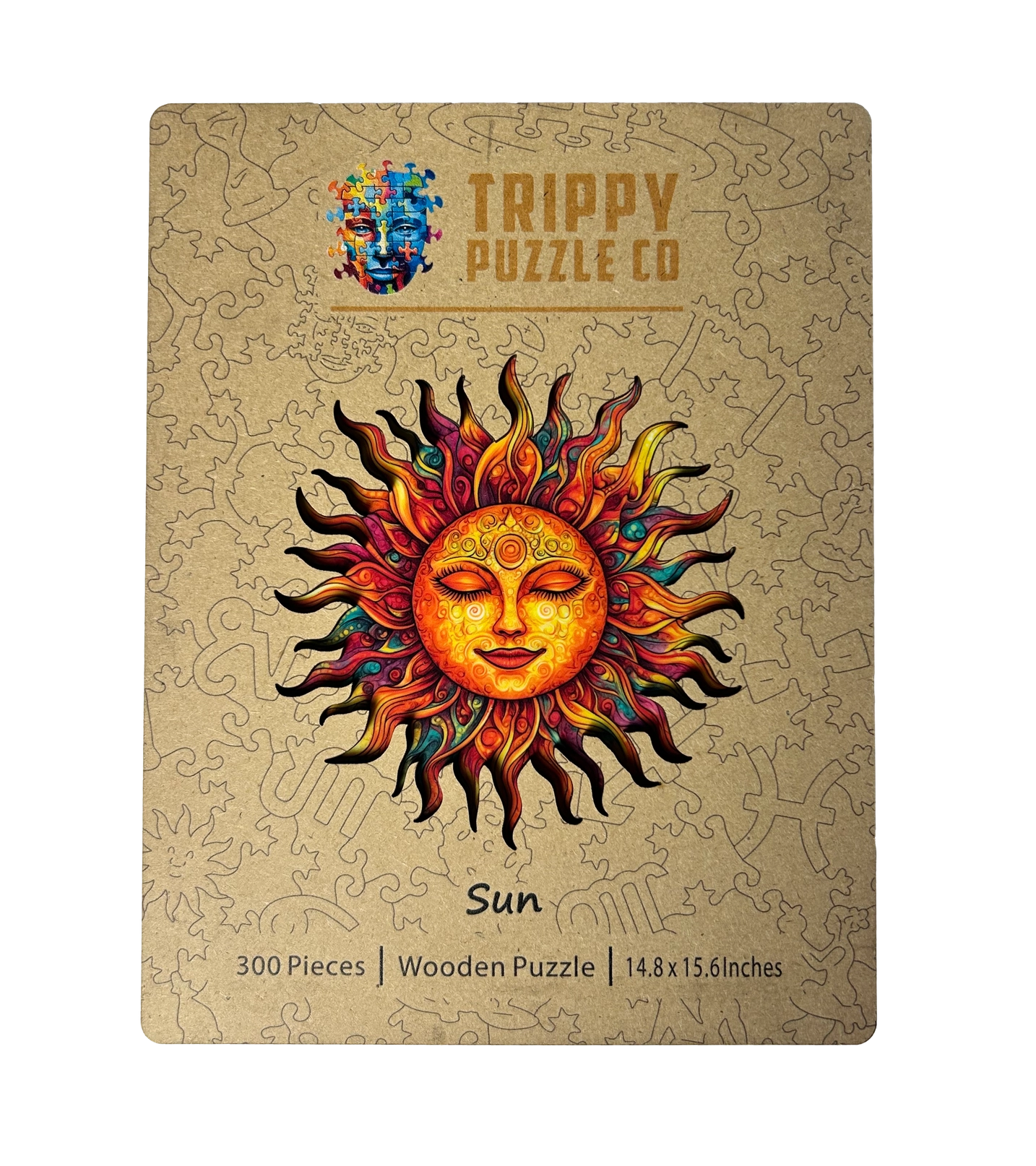 Sun 300 Piece Wooden Shaped Jigsaw Puzzle Trippy