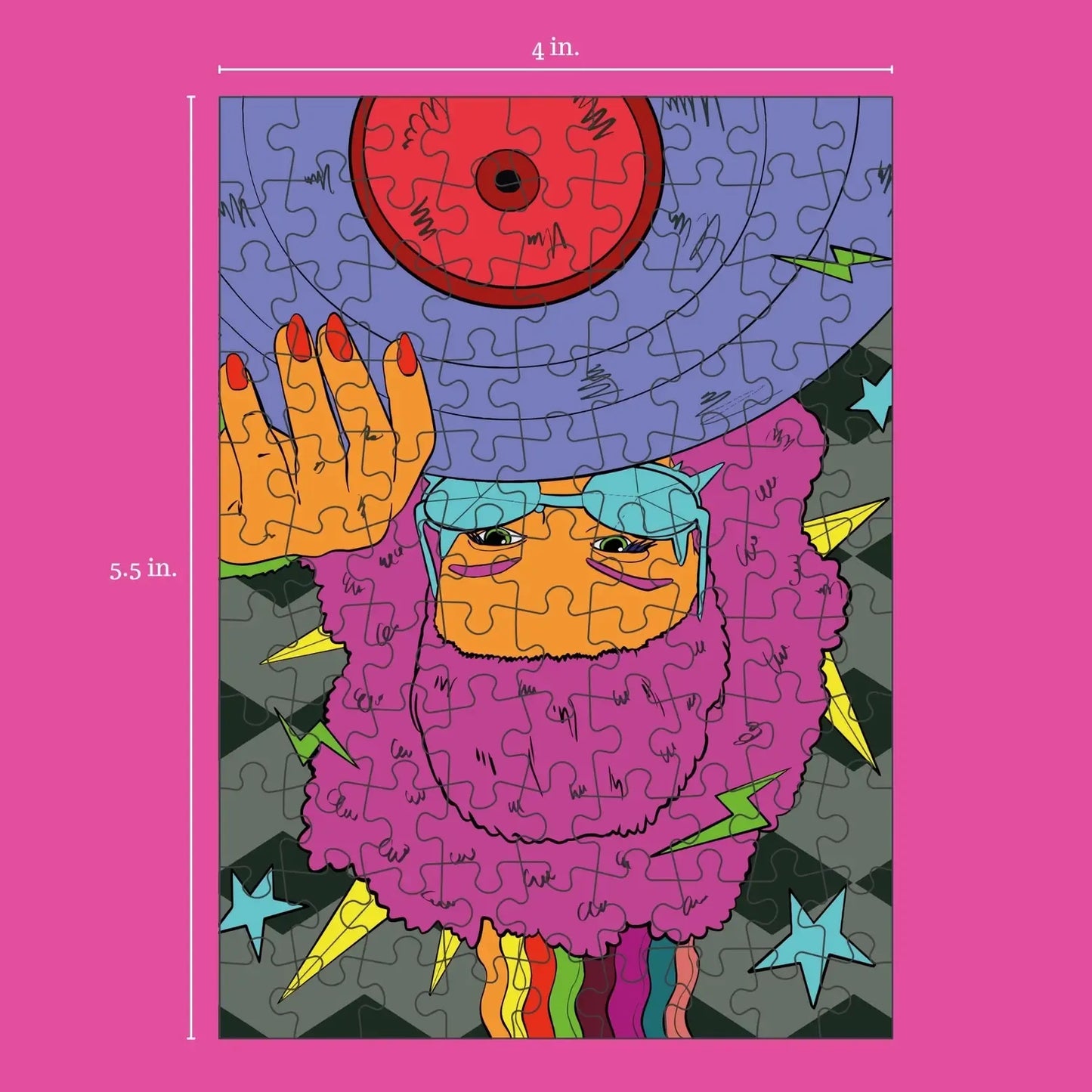 Vinyl 99 Piece Mini Jigsaw Puzzle Puzzledly