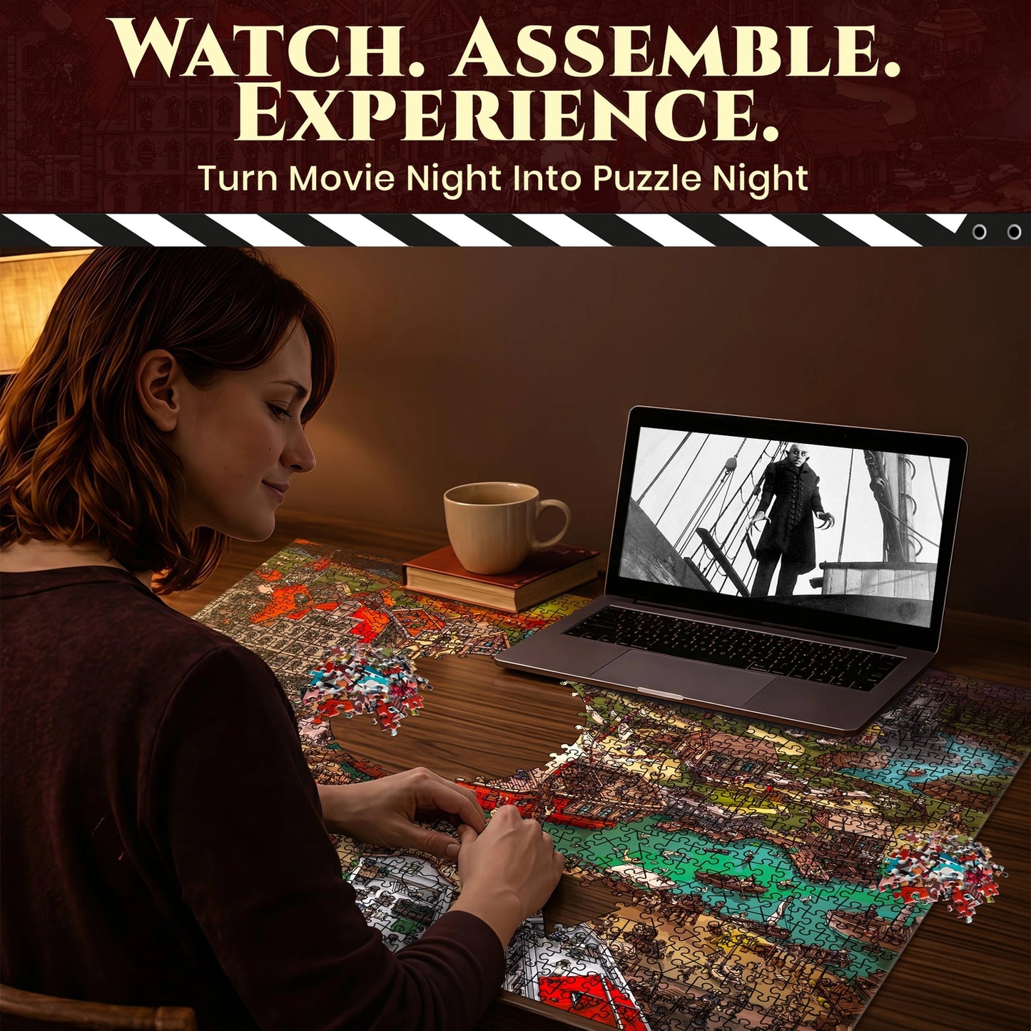 Nosferatu 1922 Mystery 1000 Piece Jigsaw Puzzle Quokka