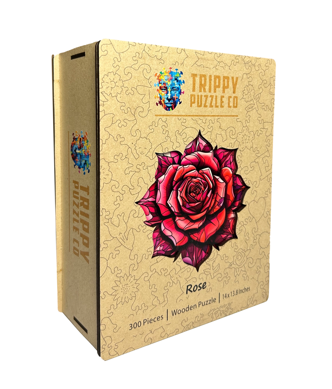 Rose 300 Piece Wooden Shaped Jigsaw Puzzle Trippy