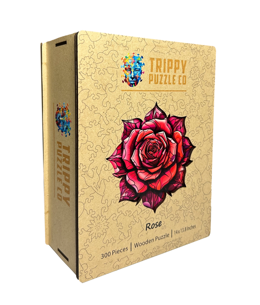 Rose 300 Piece Wooden Shaped Jigsaw Puzzle Trippy