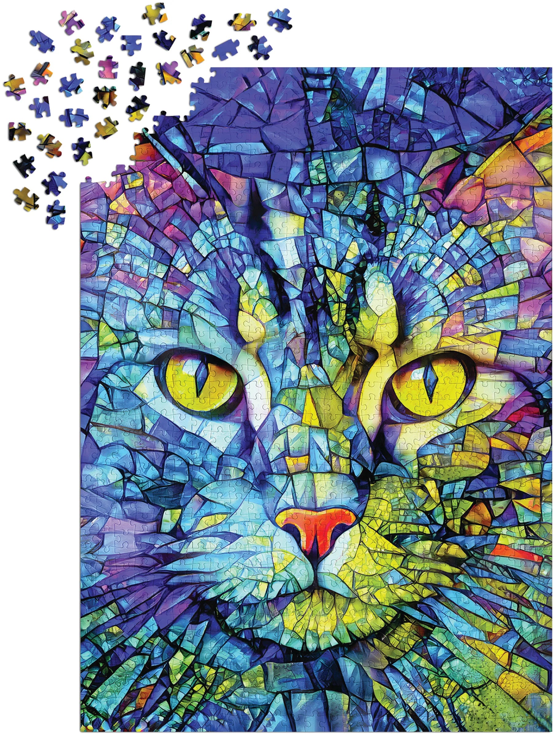 Fiona the Stained Glass Cat 1000 Piece Jigsaw Puzzle Enjoy