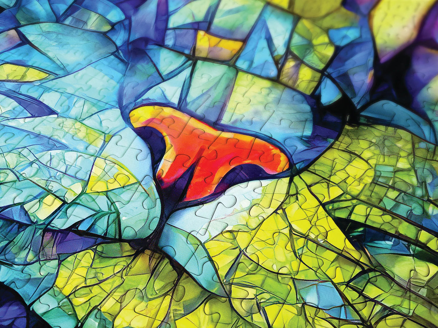 Fiona the Stained Glass Cat 1000 Piece Jigsaw Puzzle Enjoy