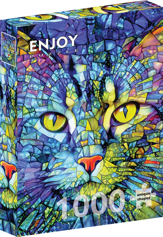 Fiona the Stained Glass Cat 1000 Piece Jigsaw Puzzle Enjoy