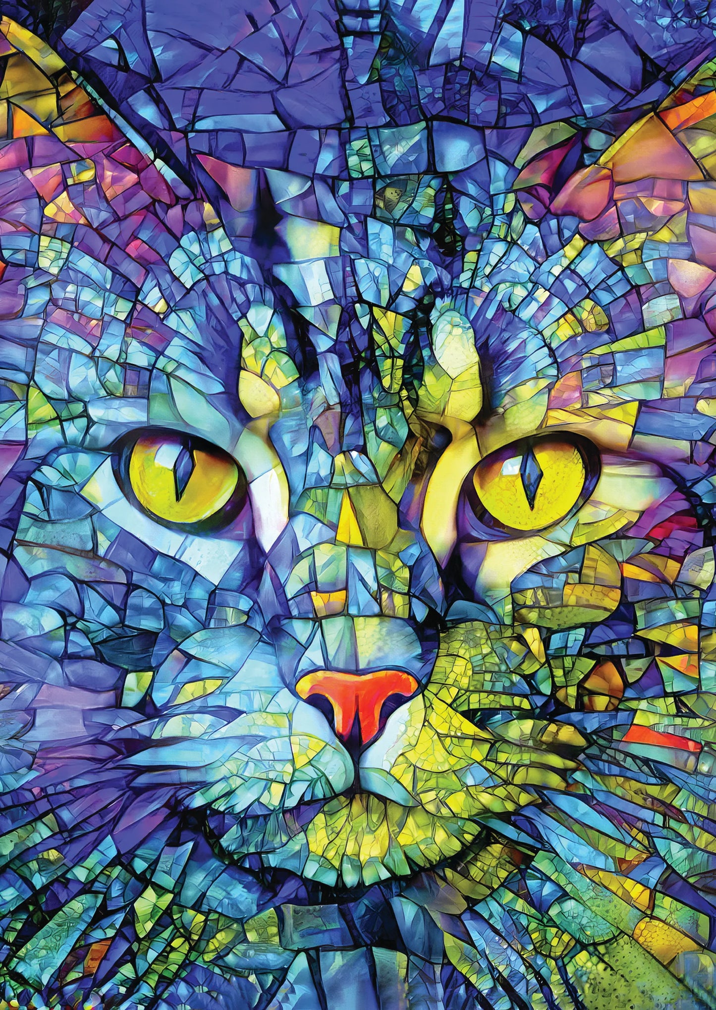 Fiona the Stained Glass Cat 1000 Piece Jigsaw Puzzle Enjoy