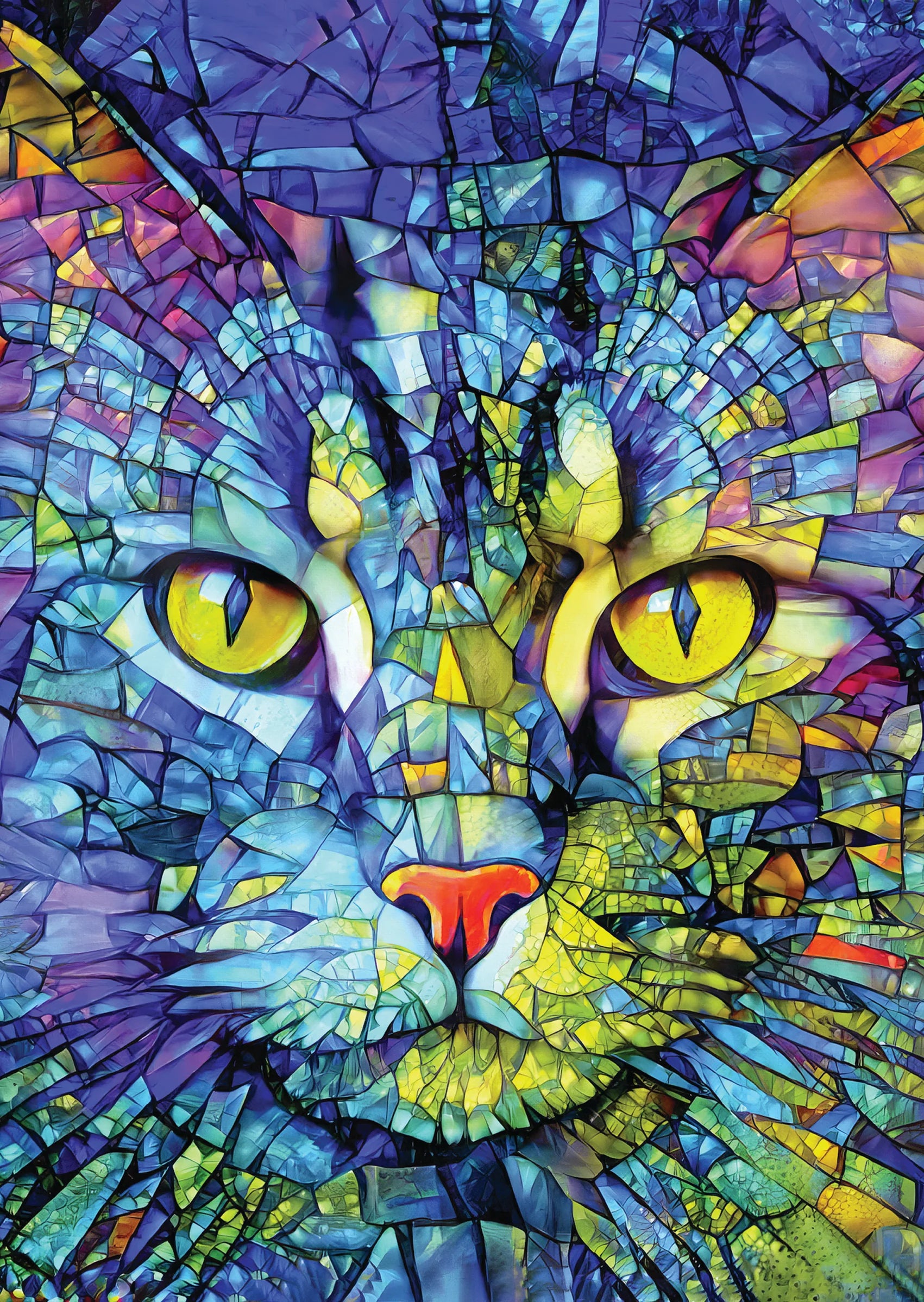 Fiona the Stained Glass Cat 1000 Piece Jigsaw Puzzle Enjoy
