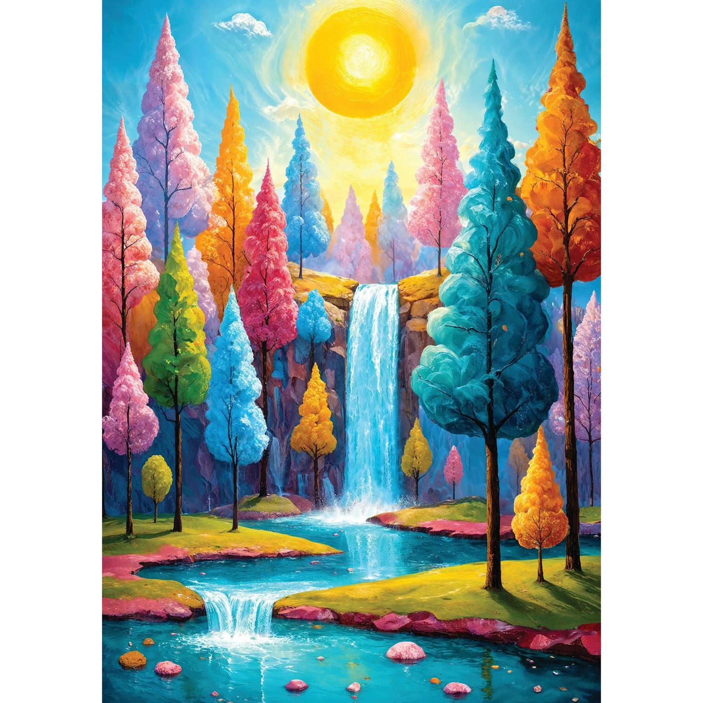 Forest Cascade 1000 Piece Jigsaw Puzzle Enjoy
