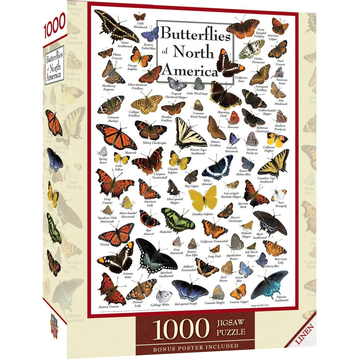 Butterflies of North America 1000 Piece Jigsaw Puzzle MasterPieces