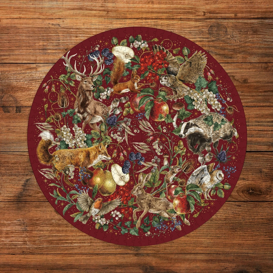 Winter Story 500 Piece Round Jigsaw Puzzle Gibsons