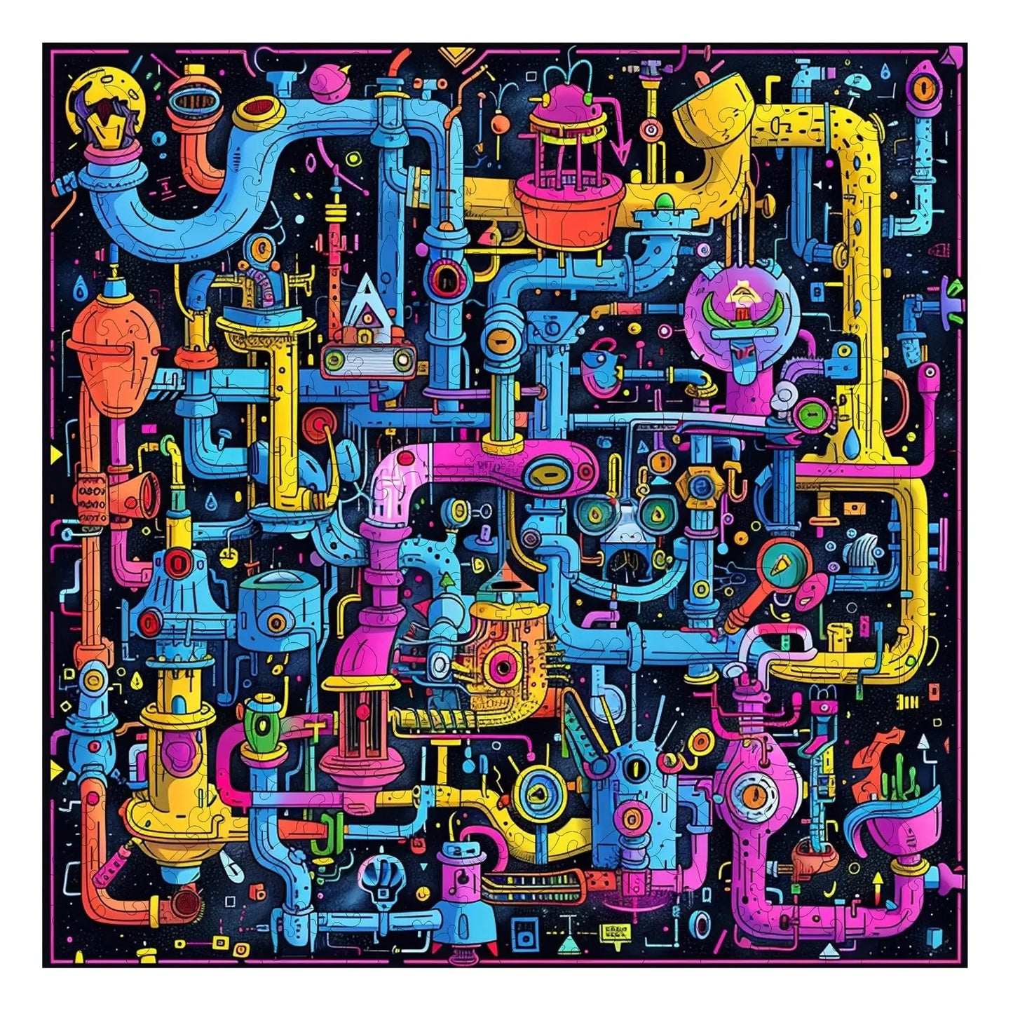 Sci-Fi Sewer 300 Piece Wooden Jigsaw Puzzle Trippy