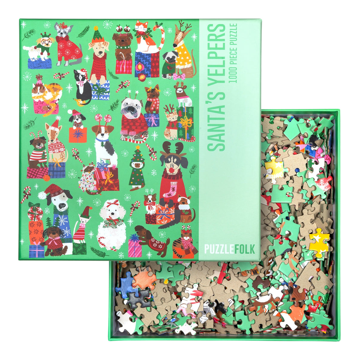 Santa's Yelpers 1000 Piece Jigsaw Puzzle PuzzleFolk