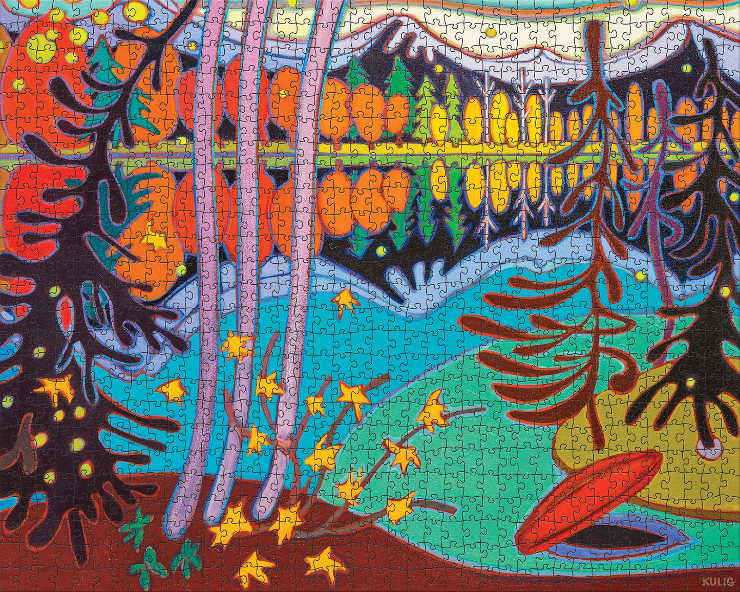 End of Canoe Ride by Darlene Kulig 1000 Piece Jigsaw Puzzle Pomegranate
