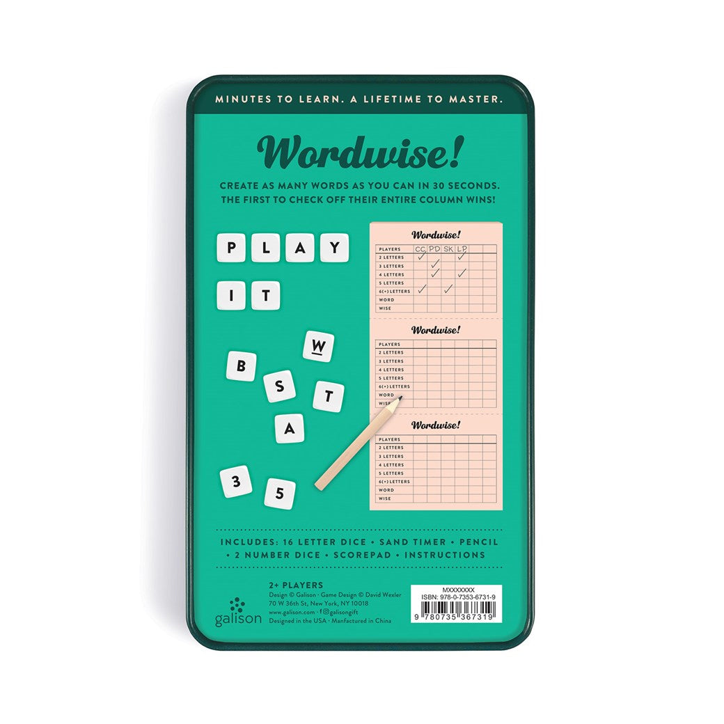 Wordwsie -Vocabulary Dice Game - Galison