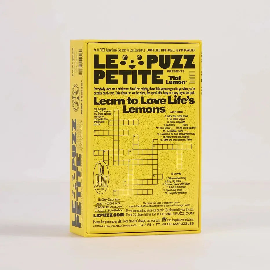 Flat Lemon 81 Piece Round Jigsaw Puzzle Le Puzz