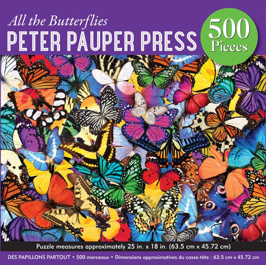 All the Butterflies 500 Piece Jigsaw Puzzle Peter Pauper