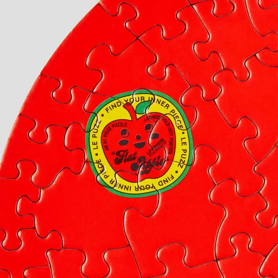 Flat Apple 81 Piece Round Jigsaw Puzzle Le Puzz