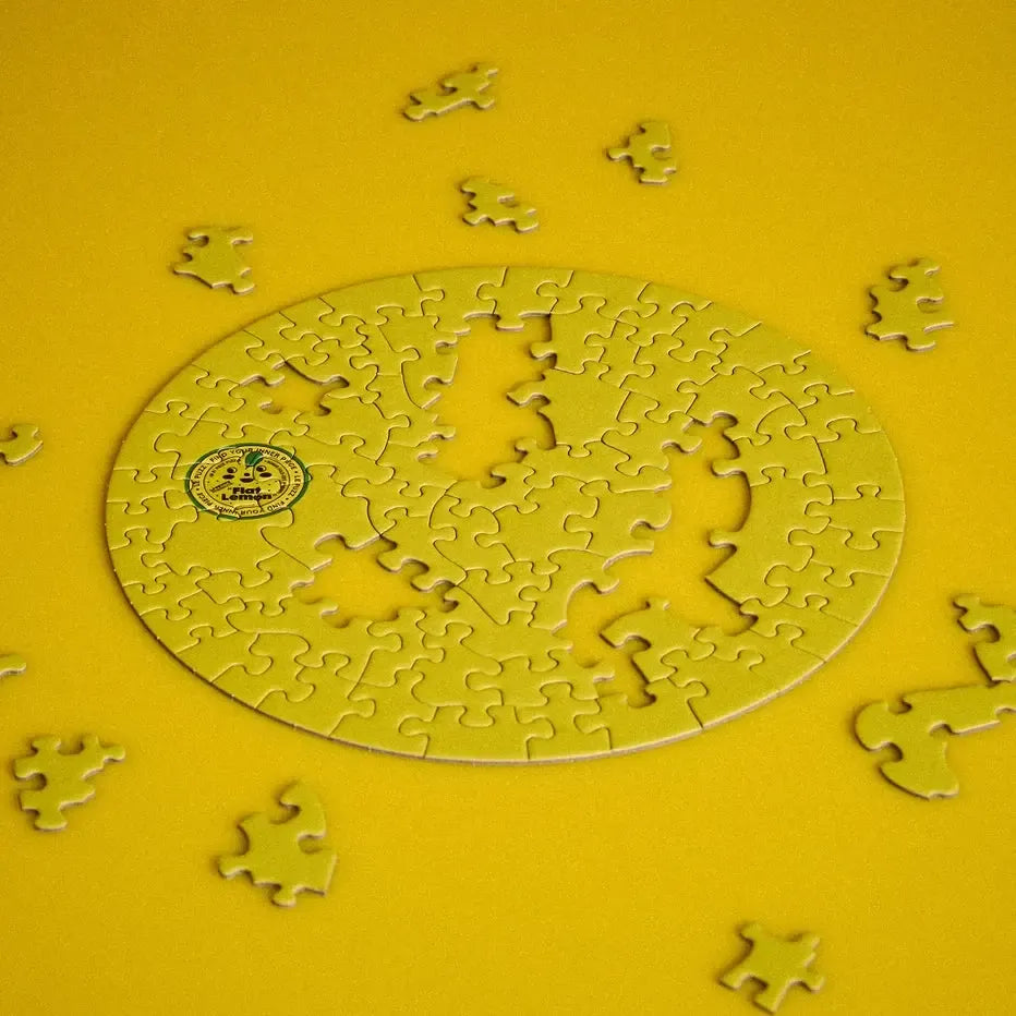 Flat Lemon 81 Piece Round Jigsaw Puzzle Le Puzz