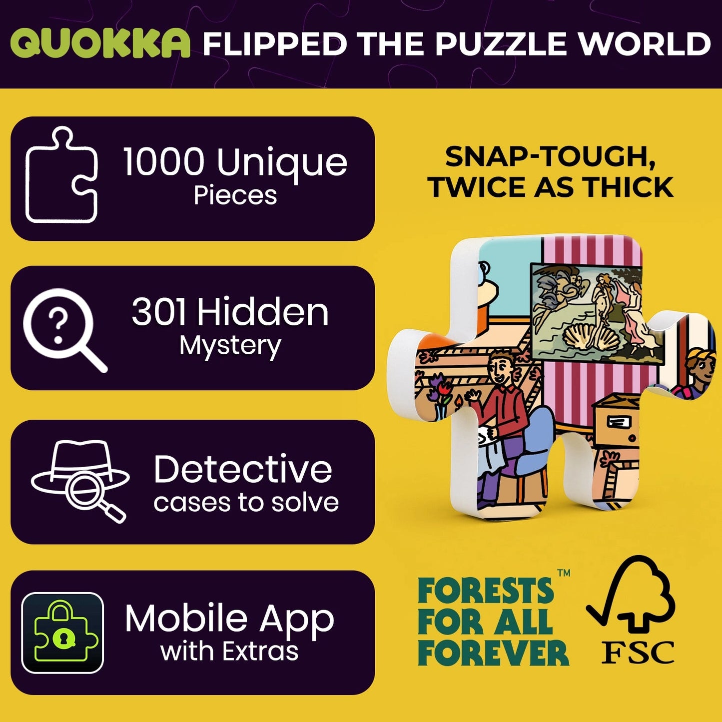 Grand Museum Mystery 1000 Piece Jigsaw Puzzle Quokka