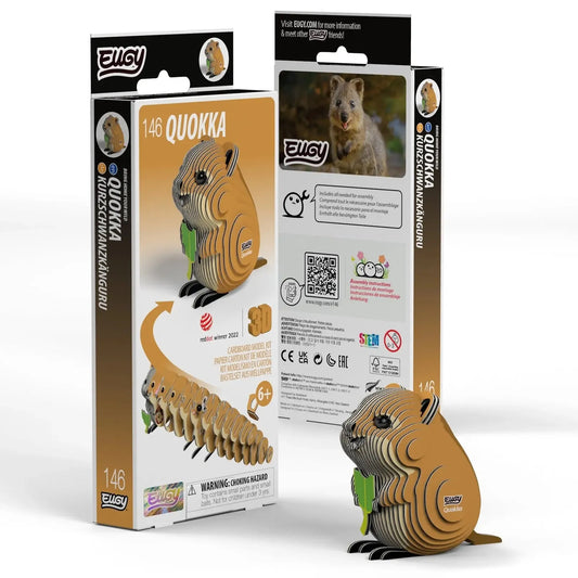 Quokka 3D Cardboard Model Kit Eugy