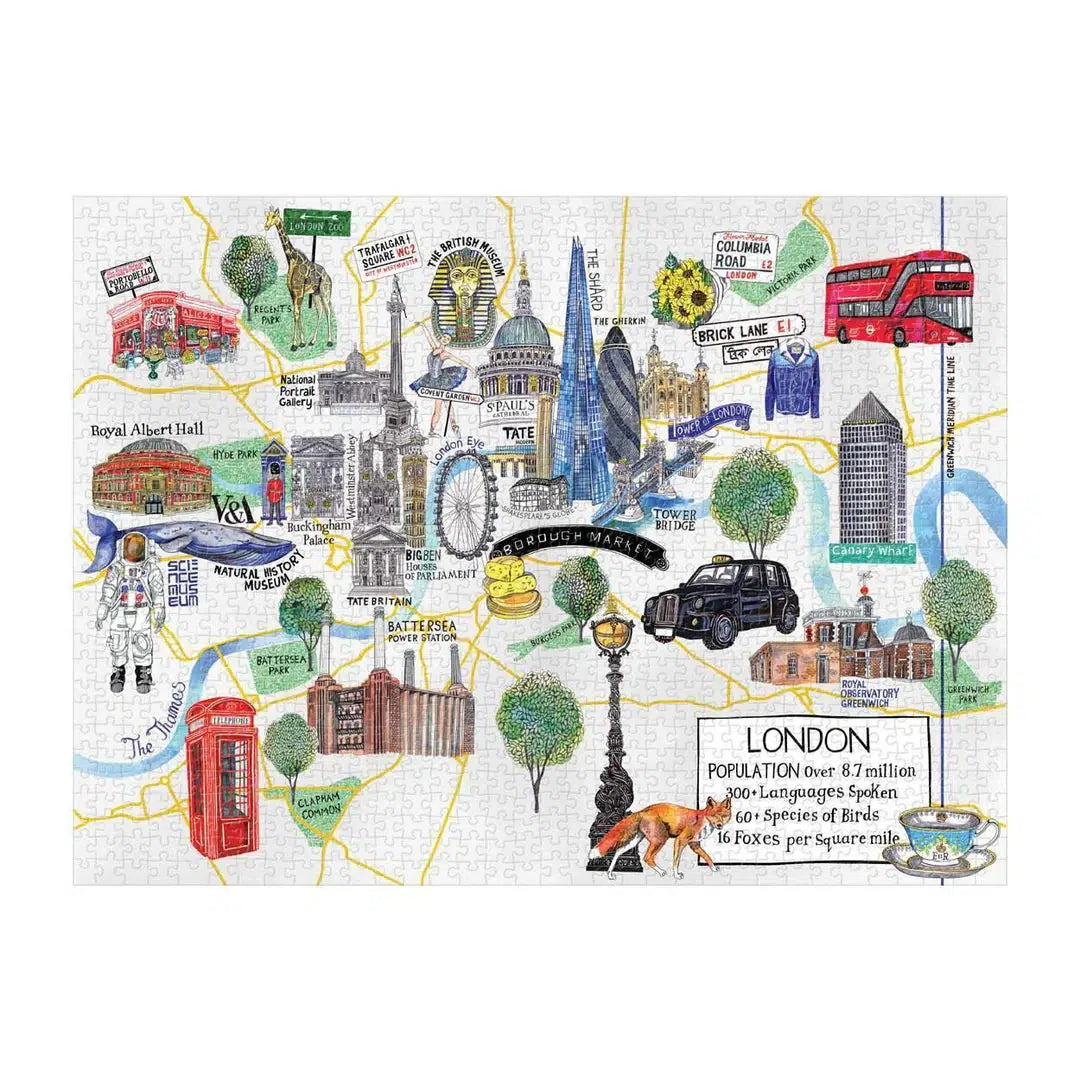 London Map 1000 Piece Jigsaw Puzzle Galison