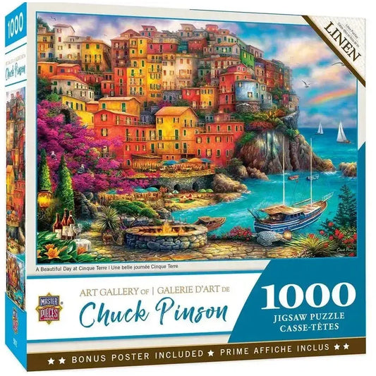 A Beautiful Day at Cinque Terre Chuck Pinson 1000 Piece Jigsaw Puzzle MasterPieces